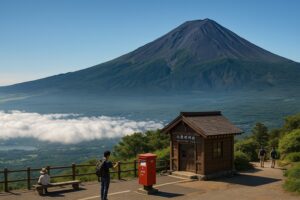 富士山五合目の展望と雲海