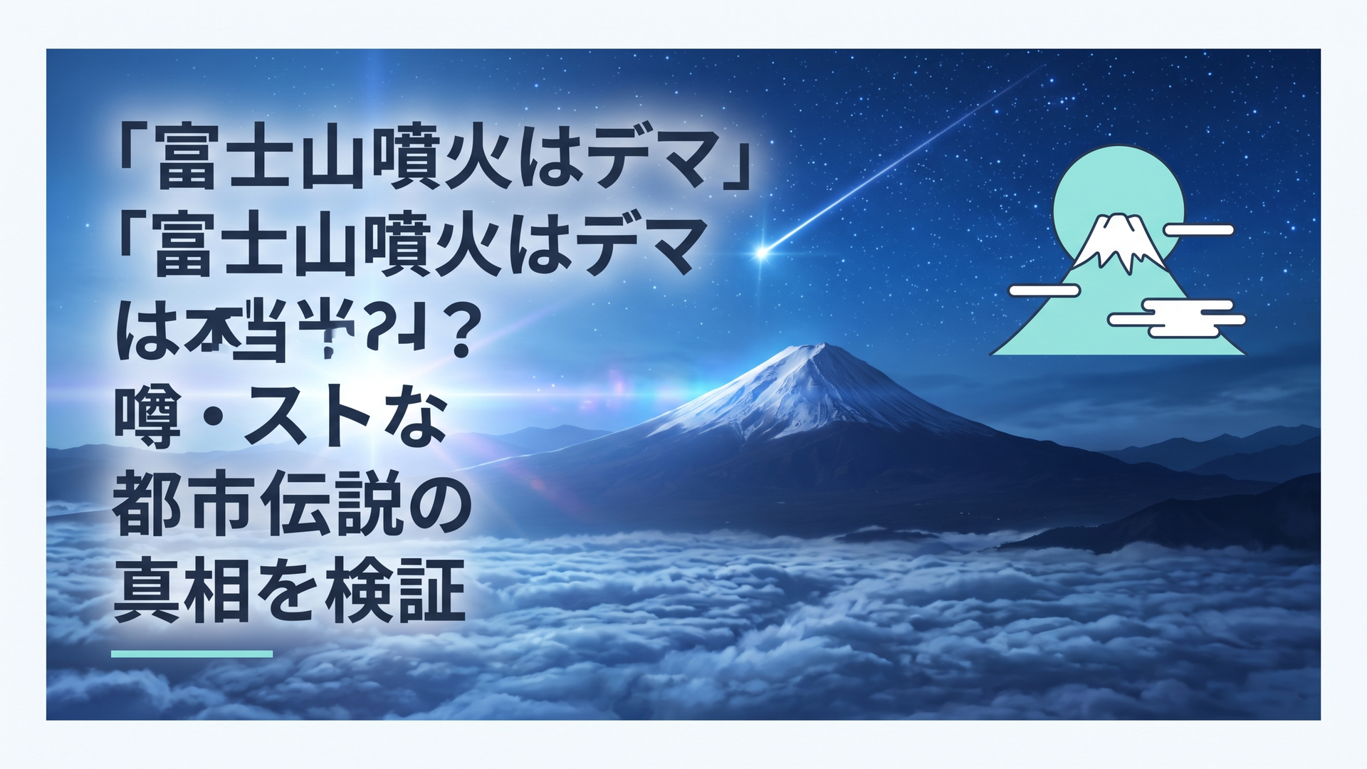 「富士山噴火はデマ」は本当？噂・都市伝説の真相を検証