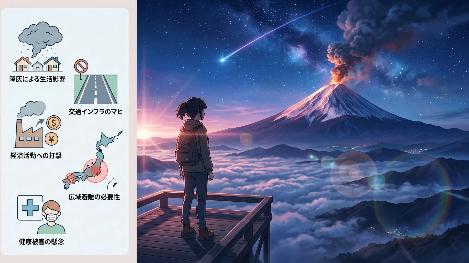 富士山噴火で起こりうる問題とは？生活・経済への影響まとめ の内容に合う挿絵（追加1枚目）