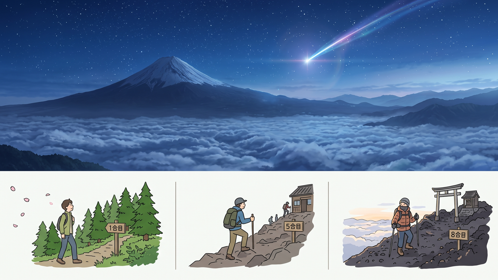 富士山登山は何合目から?1合目・5合目・8合目の違いを比較 の内容に合う挿絵(追加3枚目)