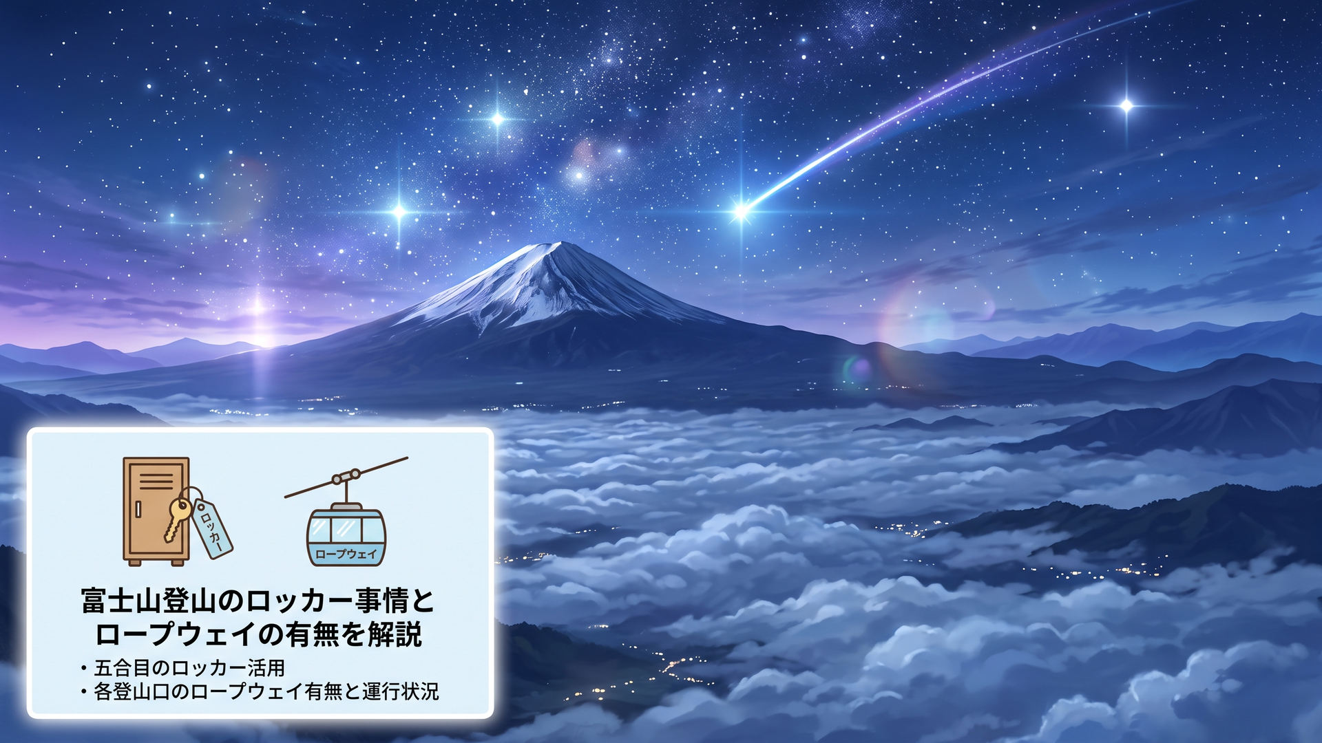 富士山登山のロッカー事情とロープウェイの有無を解説 の内容に合う挿絵(追加3枚目)